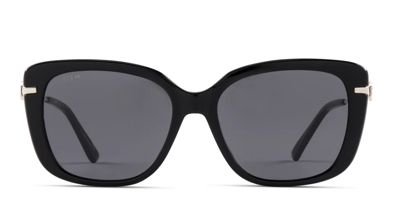 Shop EYE'M Square Sunglasses in Black online.