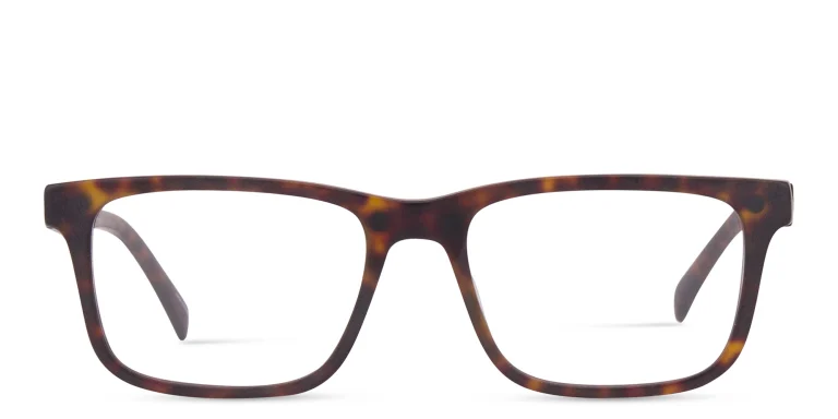 Shop EYE'M Clip-On Rectangle Eyeglasses in Havana online.