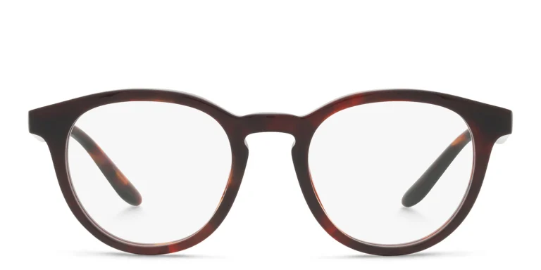 Shop GIORGIO ARMANI Panthos Eyeglasses in Havana online.