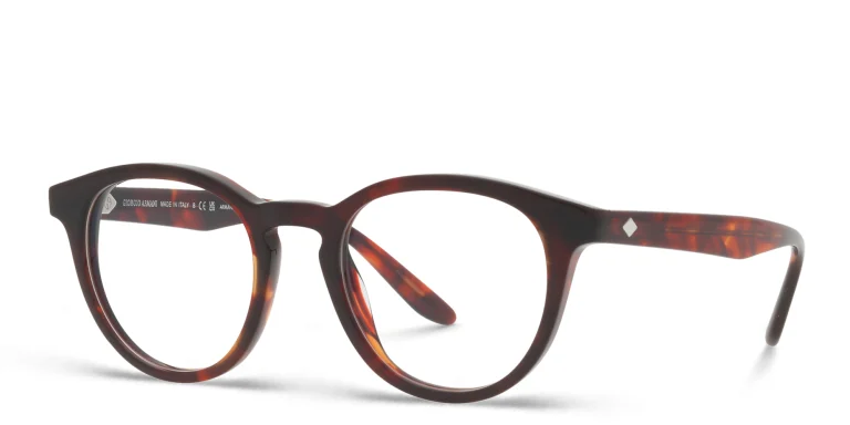 Shop GIORGIO ARMANI Panthos Eyeglasses in Havana online.