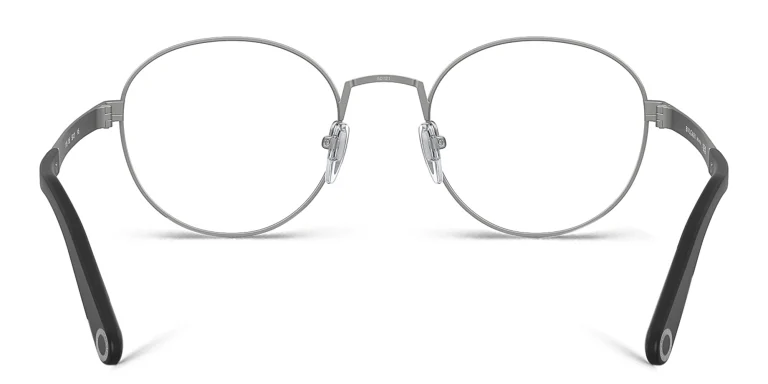 Shop BVLGARI Round Eyeglasses in Gunmetal online.