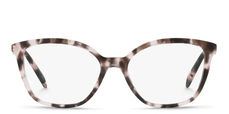 Shop PRADA Butterfly Eyeglasses in Tortoise online.
