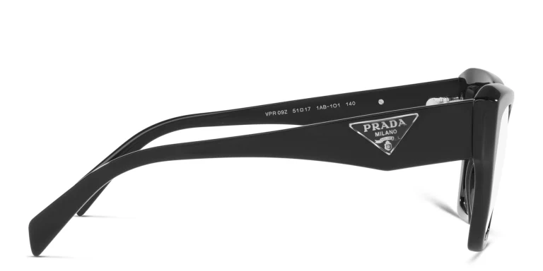 Shop PRADA Square Eyeglasses in Black online.