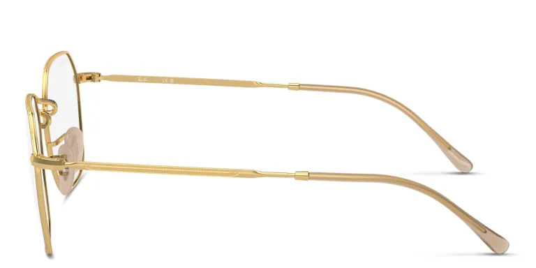 Shop Ray-Ban Jim Unisex Irregular Eyeglasses in Beige online.