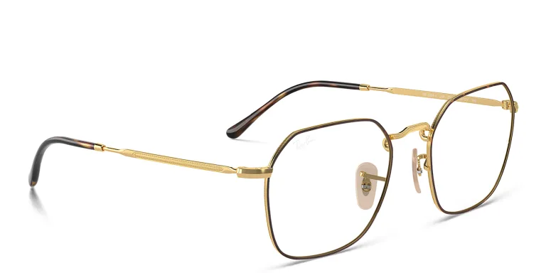 Shop Ray-Ban Jim Unisex Irregular Eyeglasses in Havana online.