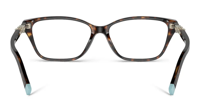 Shop TIFFANY Wide Rectangle Eyeglasses in Havana online.
