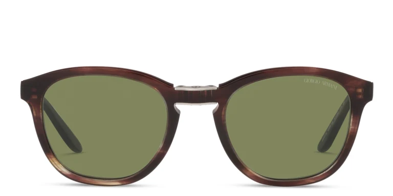 Shop GIORGIO ARMANI Square Sunglasses in Brown online.