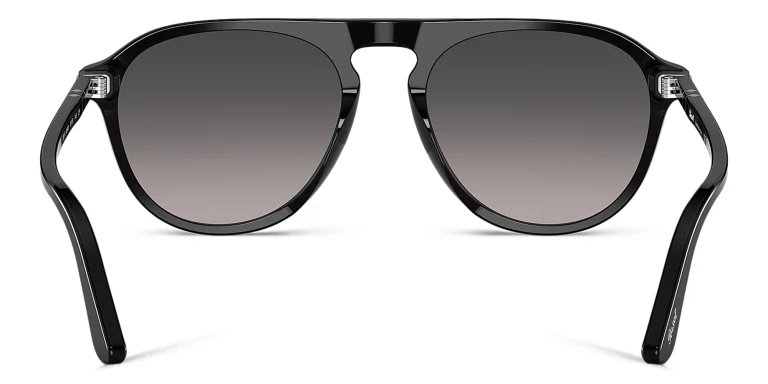 Shop PERSOL Unisex Aviator Sunglasses in Black online.