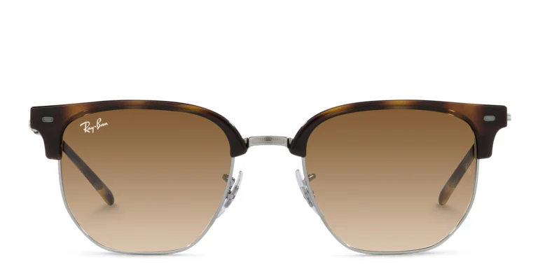 Shop Ray-Ban New Clubmaster Unisex Irregular Sunglasses in Havana online.
