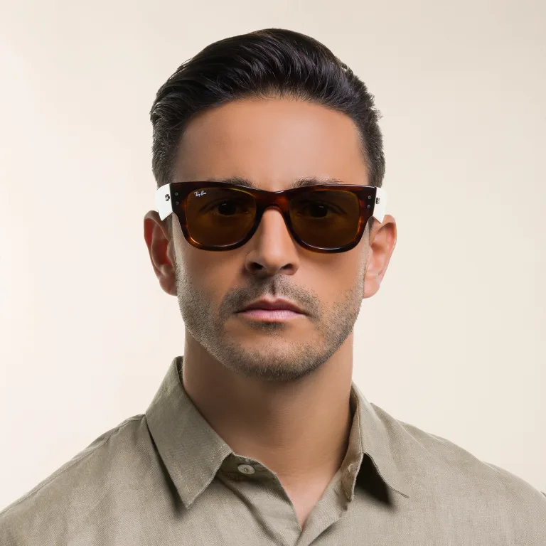 Shop Ray-Ban Mega Wayfarer Unisex Square Sunglasses in Havana online.