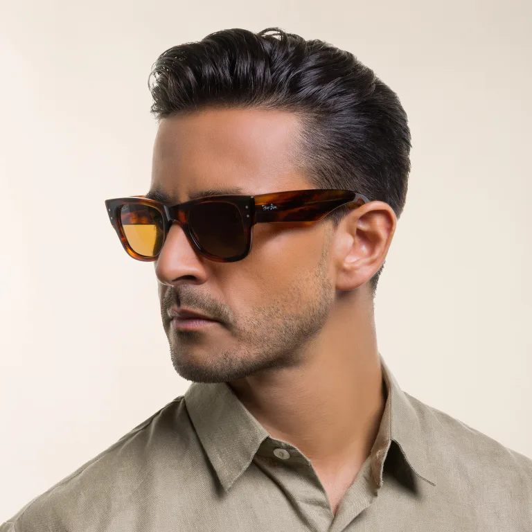 Shop Ray-Ban Mega Wayfarer Unisex Square Sunglasses in Havana online.