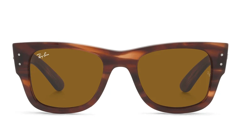 Shop Ray-Ban Mega Wayfarer Unisex Square Sunglasses in Havana online.