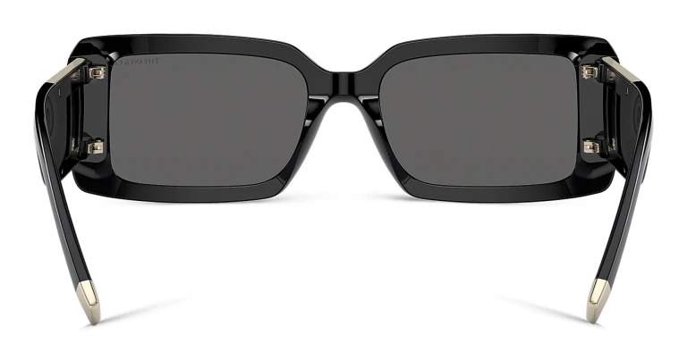 Shop TIFFANY Rectangle Sunglasses in Black online.