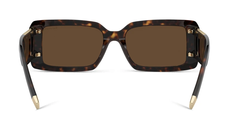 Shop TIFFANY T Motif Unisex Rectangle Sunglasses in Havana online.