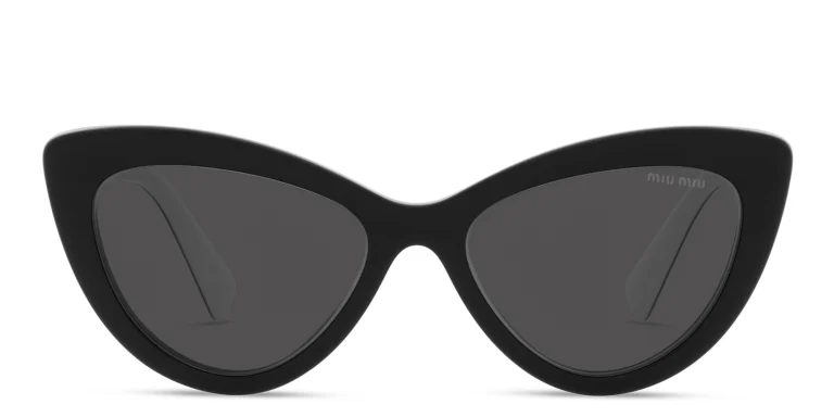 Shop MIU MIU Cat-Eye Sunglasses in Black online.