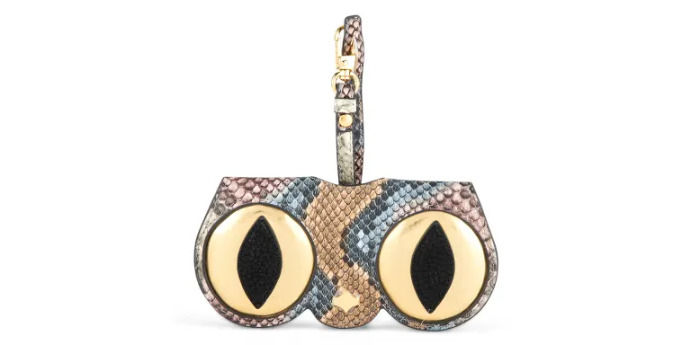 Shop ANY-DI Snake Eye Leather Glasses Case in Multicolor online.