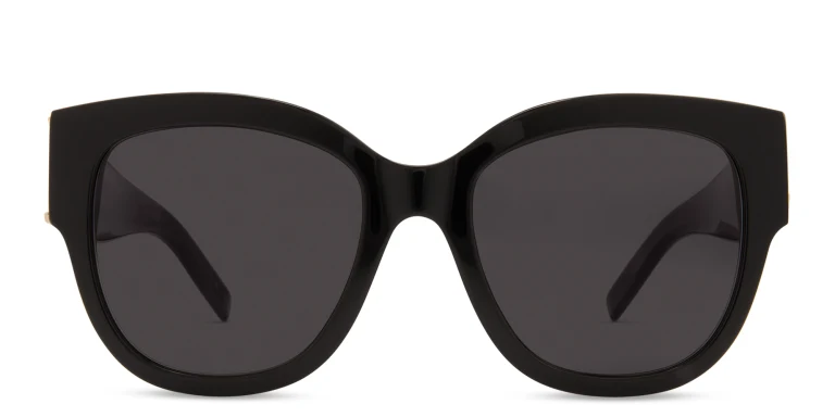Shop SAINT LAURENT Cat-Eye Sunglasses in Black online.