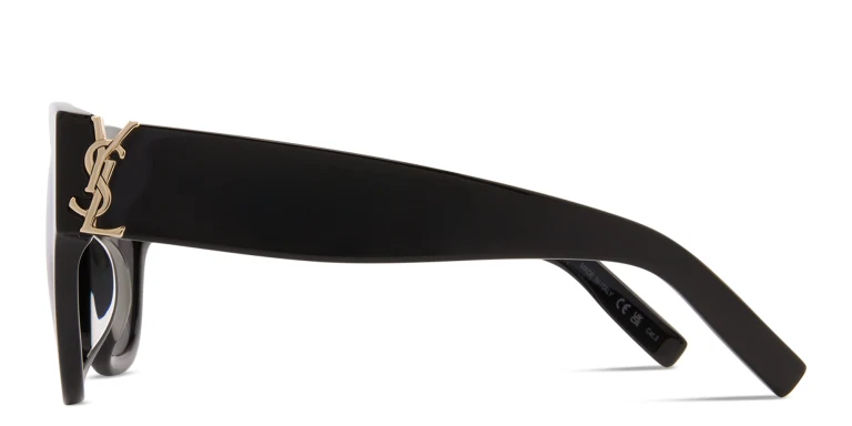 Shop SAINT LAURENT Cat-Eye Sunglasses in Black online.