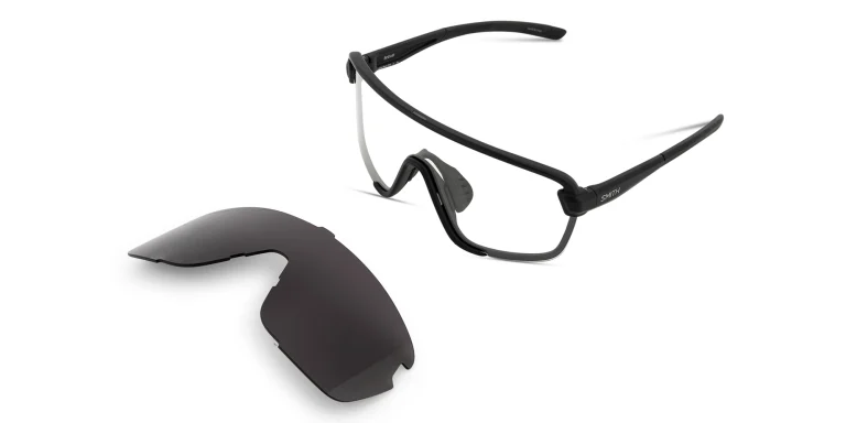Shop SMITH Unisex Wide Irregular Sunglasses in Black online.