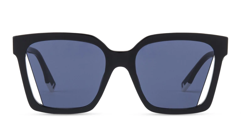 Shop FENDI Fendi Way Oversized Square Sunglasses in Black online.