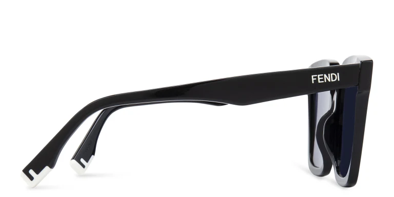 Shop FENDI Fendi Way Oversized Square Sunglasses in Black online.