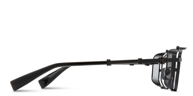 Shop BALMAIN Unisex Wide Aviator Eyeglasses in Black online.