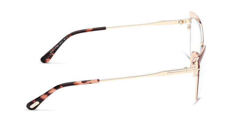 Shop TOM FORD Wide Cat-Eye Eyeglasses in Red online.