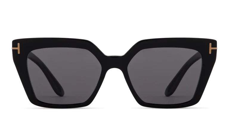 Shop TOM FORD Winona Cat-Eye Sunglasses in Black online.