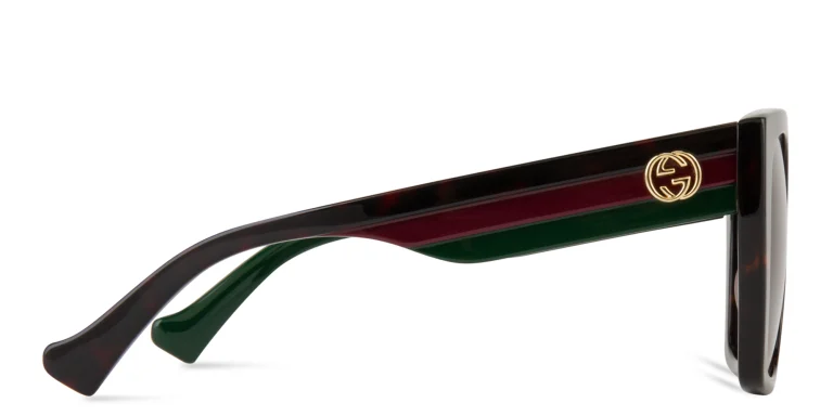 تسوق نظارات شمسية مربّعة كبيرة غوتشي بلون مموه أونلاين.