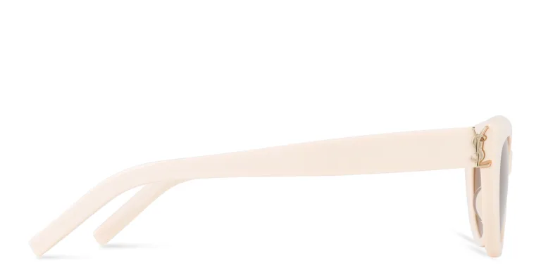 Shop SAINT LAURENT Cat-Eye Sunglasses in Beige online.