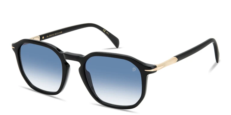 Shop DAVID BECKHAM Talisman Square Sunglasses in Black online.