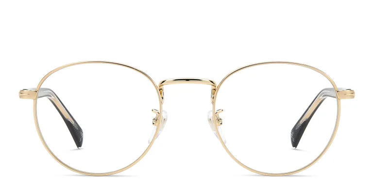 Shop DAVID BECKHAM Panthos Eyeglasses in Black online.