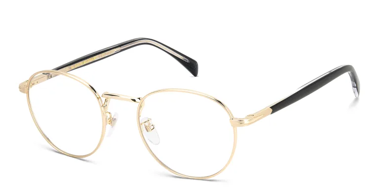 Shop DAVID BECKHAM Panthos Eyeglasses in Black online.
