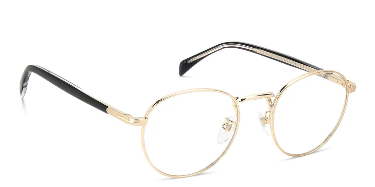 Shop DAVID BECKHAM Panthos Eyeglasses in Black online.