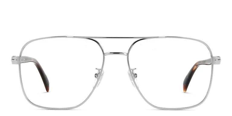 Shop DAVID BECKHAM Square Eyeglasses in Brown online.