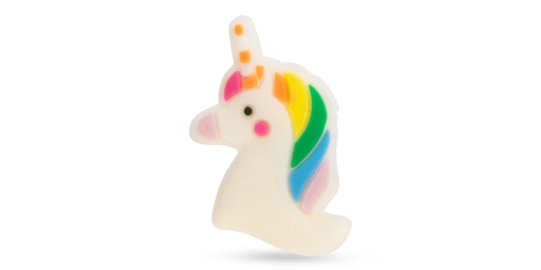 Shop BLINX Kids Rubber Unicorn Charm in White online.