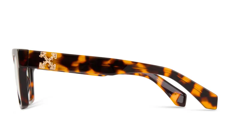 Shop OFF WHITE Style 21 Unisex Square Eyeglasses in Havana online.