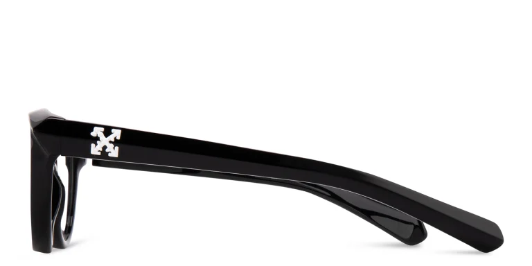 Shop OFF WHITE Style 26 Unisex Cat-Eye Eyeglasses in Black online.