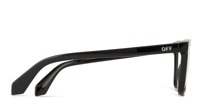 Shop OFF WHITE Style 38 Unisex Square Eyeglasses in Black online.