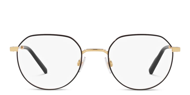 Shop Dolce & Gabbana Panthos Eyeglasses in Gold online.