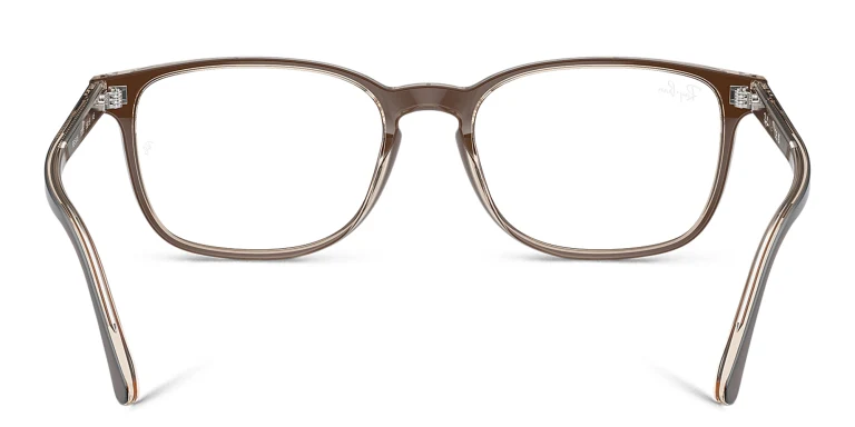 Shop Ray-Ban Optics Unisex Pillow Eyeglasses in Brown online.
