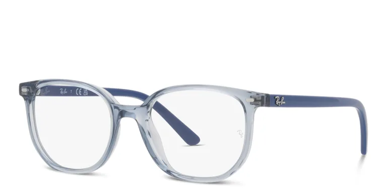 Shop Ray-Ban Junior Elliot Kids Irregular Eyeglasses in Blue online.