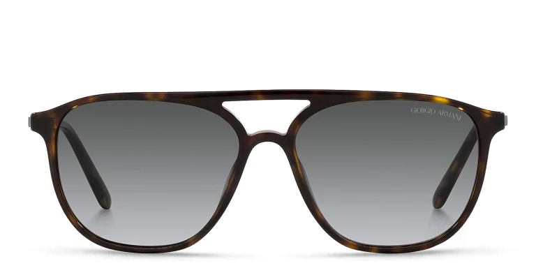 Shop GIORGIO ARMANI Pilot Sunglasses in Havana online.