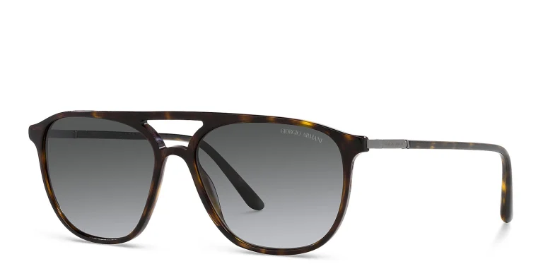 Shop GIORGIO ARMANI Pilot Sunglasses in Havana online.