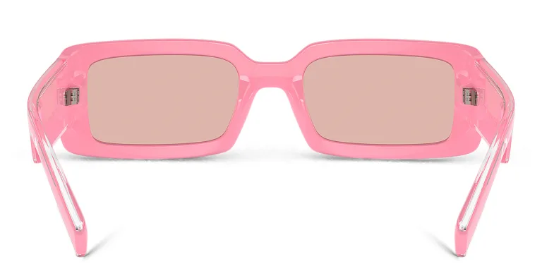 Shop Dolce & Gabbana Rectangle Sunglasses in Pink online.