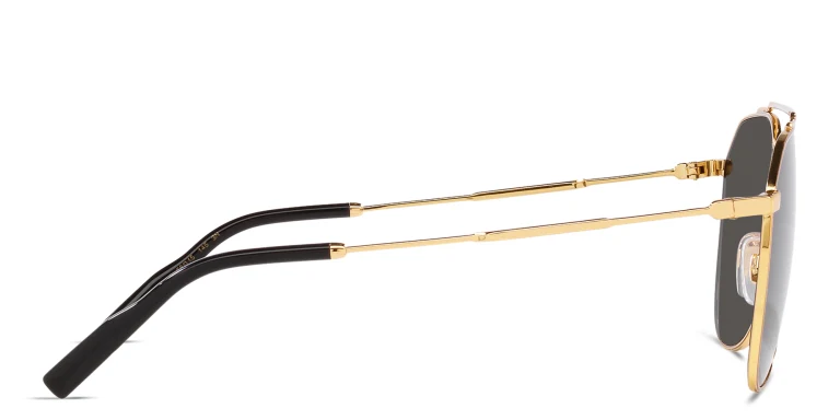 Shop Dolce & Gabbana Pilot Sunglasses in Gold online.
