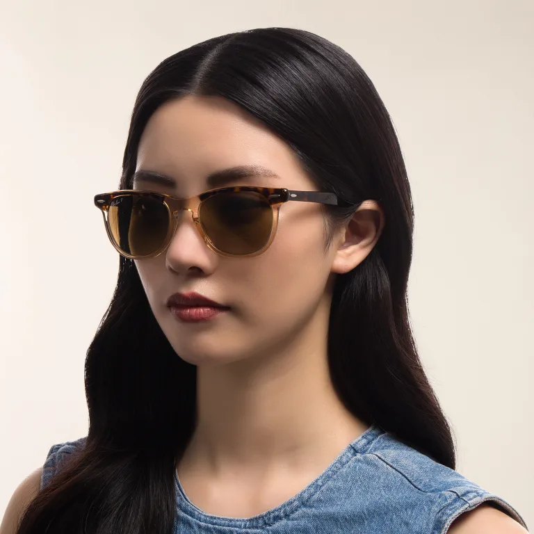 Shop Ray-Ban Unisex Pillow Sunglasses in Brown online.
