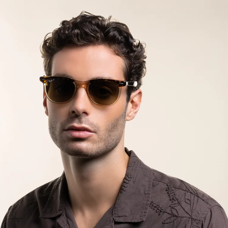 Shop Ray-Ban Unisex Pillow Sunglasses in Brown online.