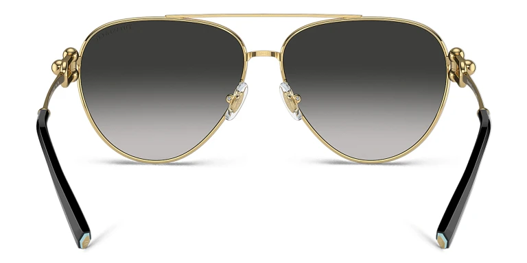 Shop TIFFANY Aviator Sunglasses in Gold online.