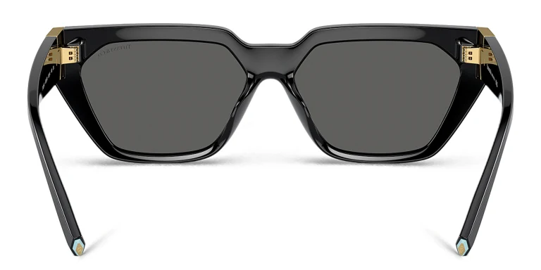 Shop TIFFANY Irregular Sunglasses in Black online.
